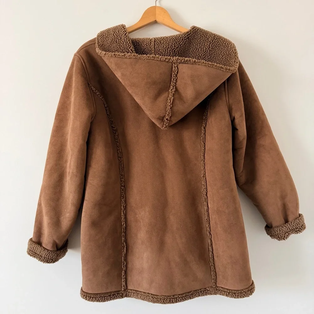 L.L. Bean Women's Brown Fleece Toggle Jacket